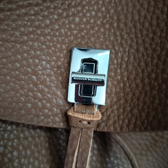 4755) Rebecca Minkoff Darren Signature Leather Backpack in Tobacco color - Picture 7 of 13